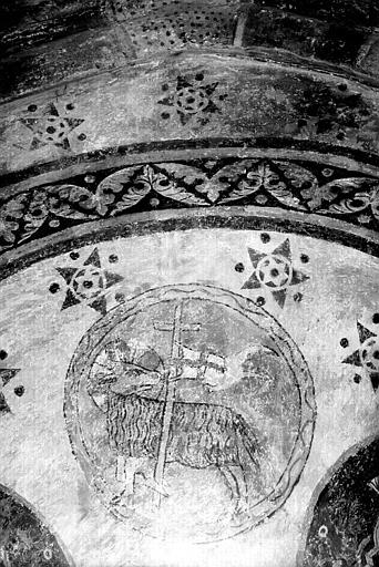 Peinture murale de la 2ème travée par l'est : Agnus Dei