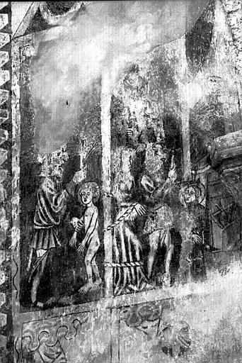 Peinture murale de la 2ème travée par l'est : Scène de martyre (supposé)
