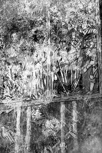 Peinture murale de la 1ère travée par l'est : Scène de martyre (supposé)