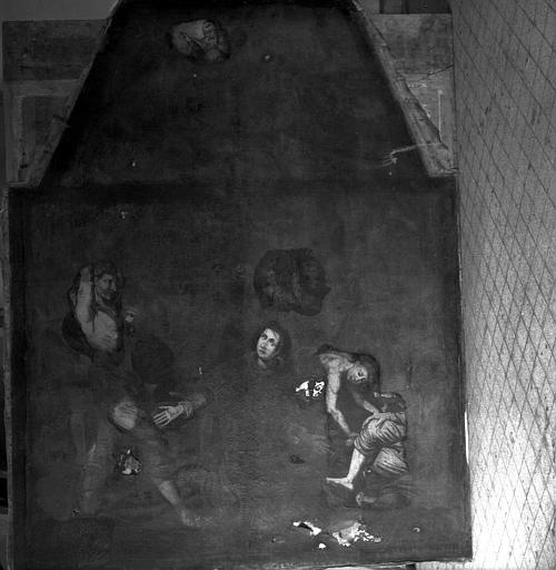 Lapidation de saint Etienne, peinture sur toile