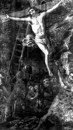 Crucifixion, décorant le retable de la chapelle sainte Apolline, peinture sur toile