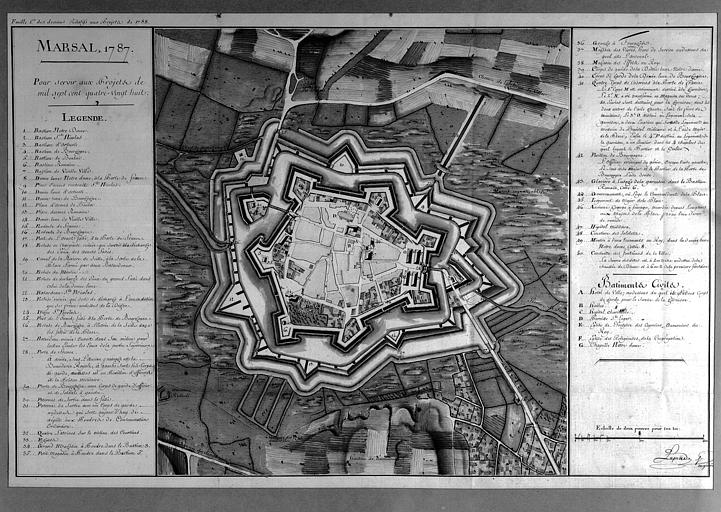 Plan des fortifications