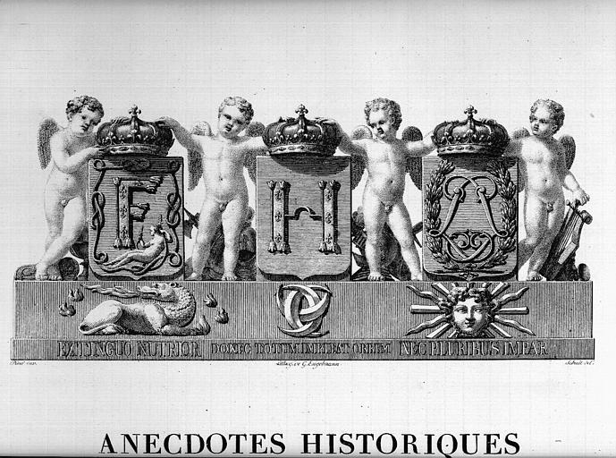 Armoiries de François 1er, de Henri II et de Louis XIV