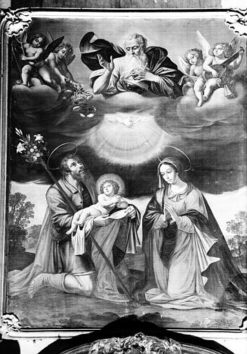 La sainte famille, peinture sur toile