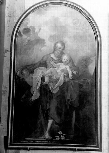 Saint Joseph portant l'Enfant, Intérieur, peinture sur toile