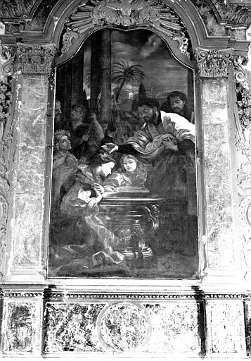 Saint François-Xavier baptisant une reine, peinture sur toile