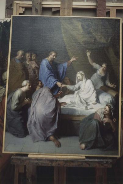 tableau : Jésus ressuscitant la fille de Jaïm, vue générale