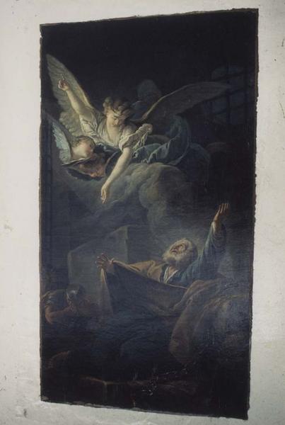 tableau : l'Ange visitant saint Pierre en prison, vue générale