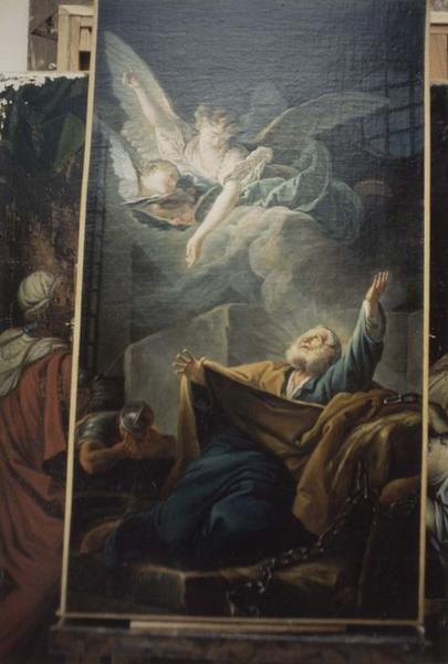 tableau : l'Ange visitant saint Pierre en prison, vue générale