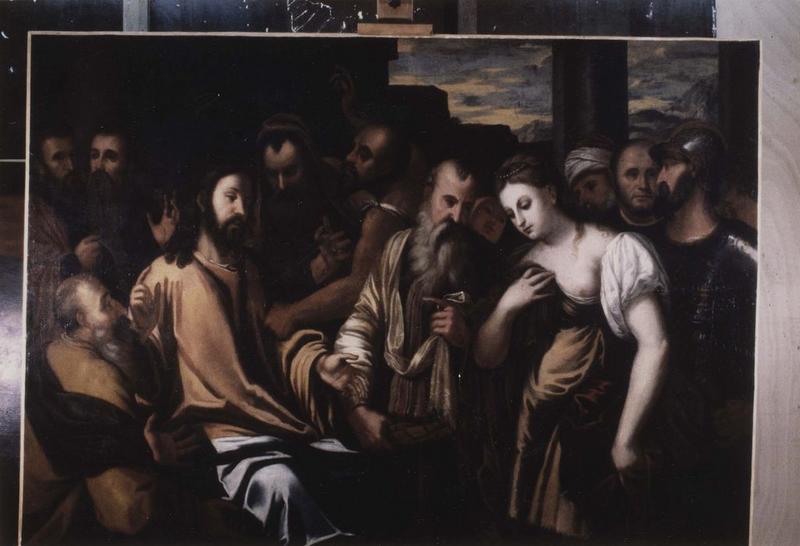 tableau : le Christ et la femme adultère (le), vue générale