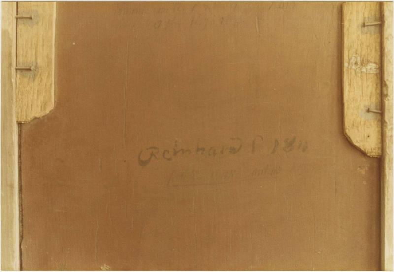 tableau : portait de Henriette Guillemiac et de sa fille Ermine, détail de la signature et de la date - © Ministère de la Culture (France), Médiathèque du patrimoine et de la photographie (objets mobiliers), tous droits réservés