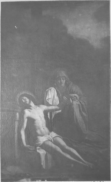 tableau : le Christ mort et la Vierge, vue générale - © Ministère de la Culture (France), Médiathèque du patrimoine et de la photographie (objets mobiliers), tous droits réservés