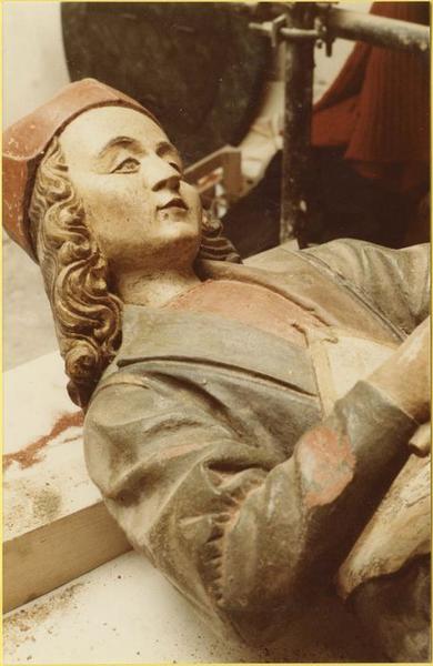 statue : saint Crépin, détail