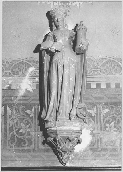 statue : sainte Barbe, vue générale