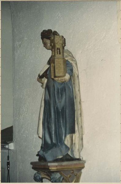 statue : sainte Barbe, vue générale