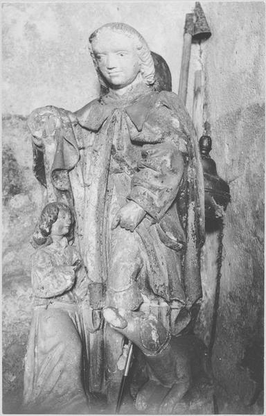 groupe sculpté : saint Roch, vue générale