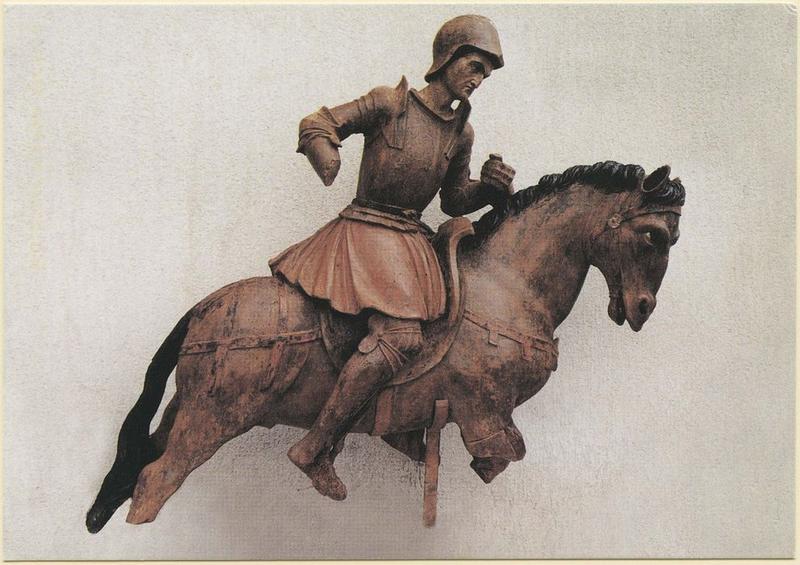 groupe sculpté : Saint Georges à cheval, vue générale