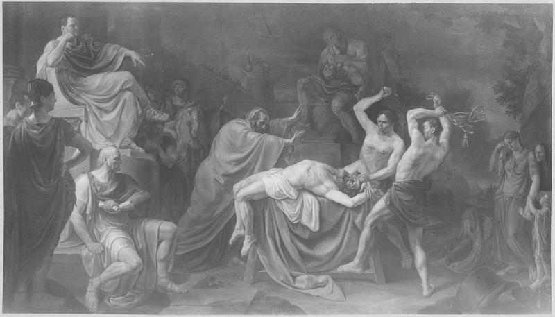 tableau : scène de martyres, vue générale