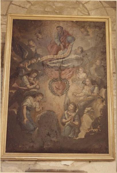 tableau : le Sacré-Coeur adoré par les anges, vue générale