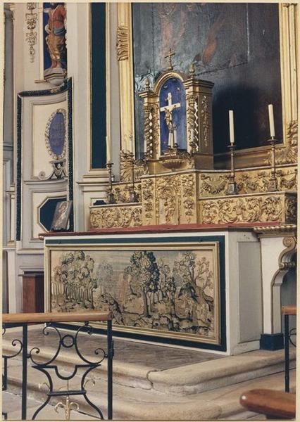 tabernacle, gradins d'autel, vue générale