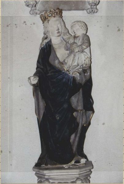 statue : Vierge à l'enfant, vue générale