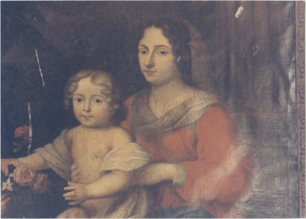 tableau, cadre : la Vierge à l'Enfant avec saint Jean-Baptiste