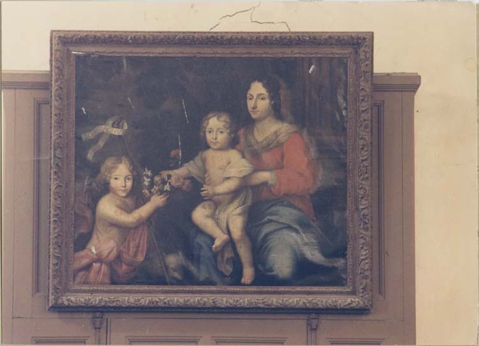 tableau, cadre : la Vierge à l'Enfant avec saint Jean-Baptiste