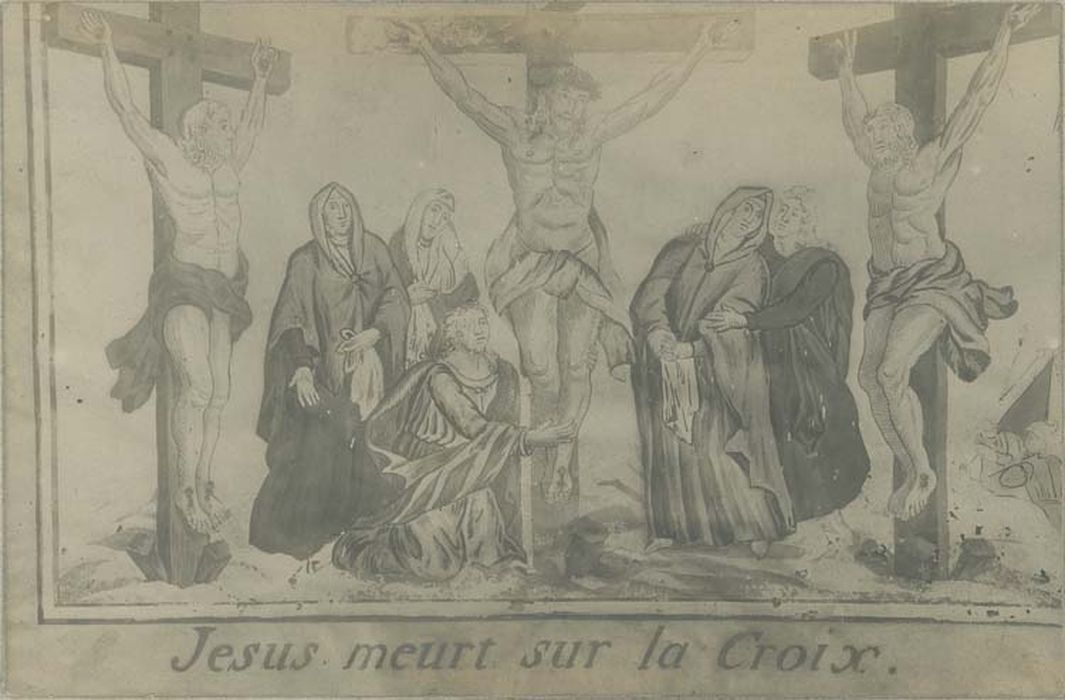 chemin de croix : Jésus meurt sur la croix