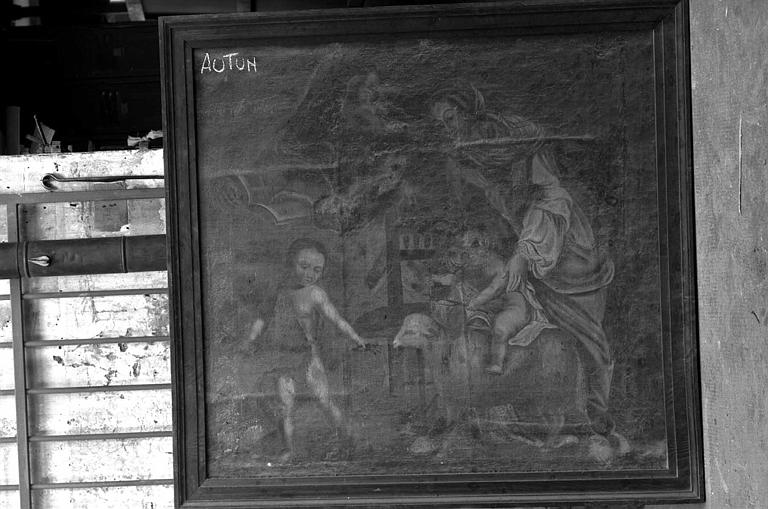 La sainte famille, peinture sur toile