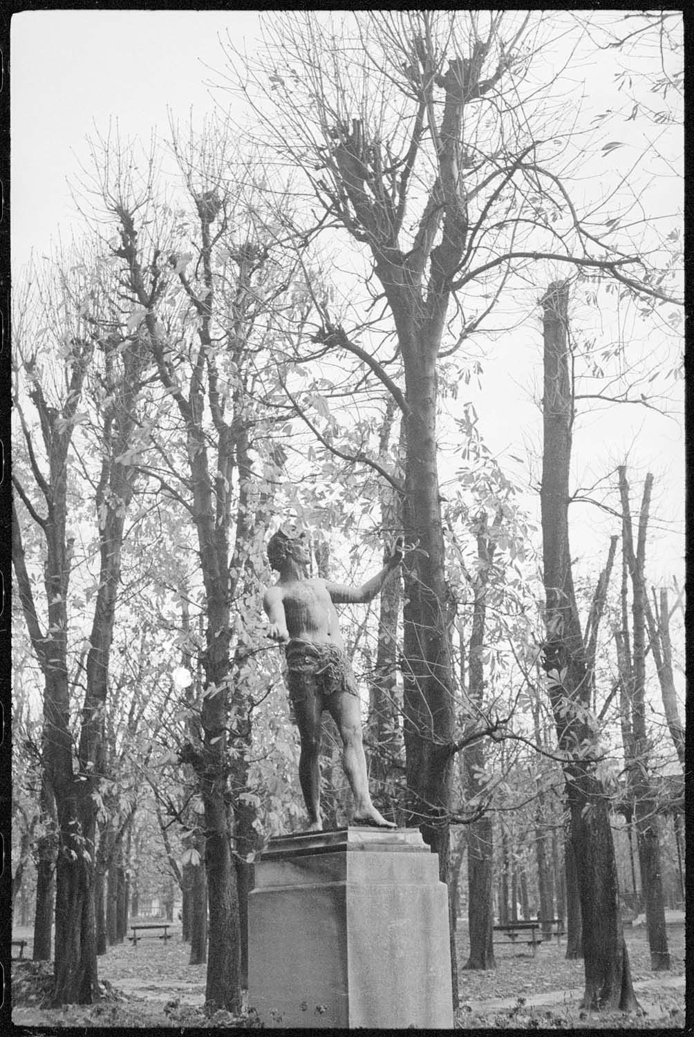 Sculpture dans les allées du parc