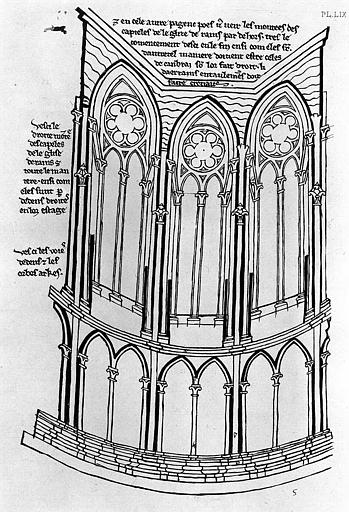 Elévation intérieure des chapelles