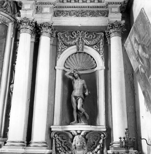 retable du maître-autel, statue : Saint Sébastien