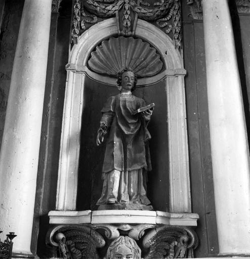 retable du maître-autel, statue : Saint Laurent