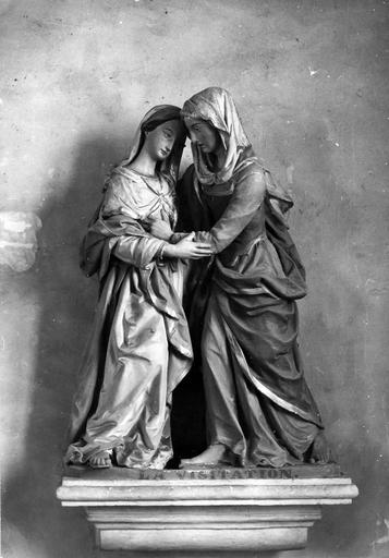 groupe sculpté : La Visitation - © Ministère de la Culture (France), Médiathèque du patrimoine et de la photographie (objets mobiliers), tous droits réservés
