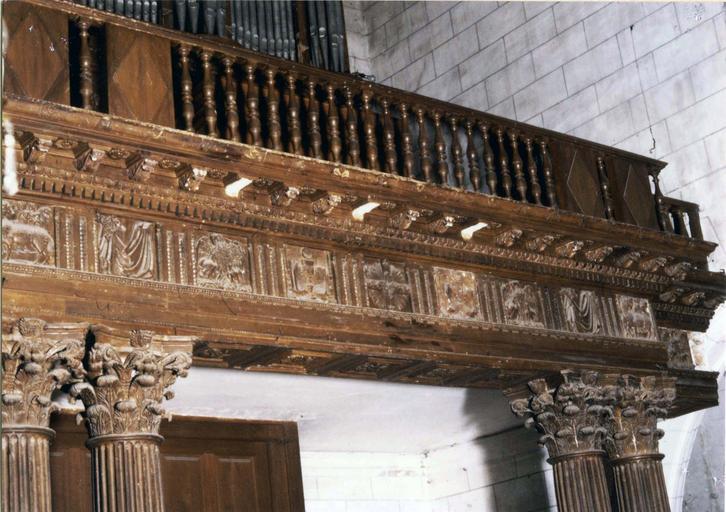 buffet d'orgue, détail de la tribune