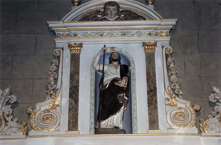 retable nord, partie haute, statue - © Ministère de la Culture (France), Médiathèque du patrimoine et de la photographie (objets mobiliers), tous droits réservés