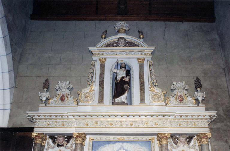 retable nord, partie haute, statue - © Ministère de la Culture (France), Médiathèque du patrimoine et de la photographie (objets mobiliers), tous droits réservés