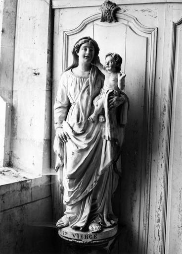 statue du retable de l'Adoration des Bergers, croisillon nord : Vierge à l'Enfant