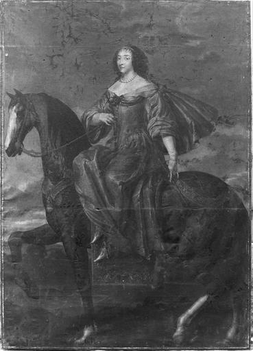 tableau : Portrait équestre de la duchesse de Villars, née Julienne-Hyppolite d'Estrées