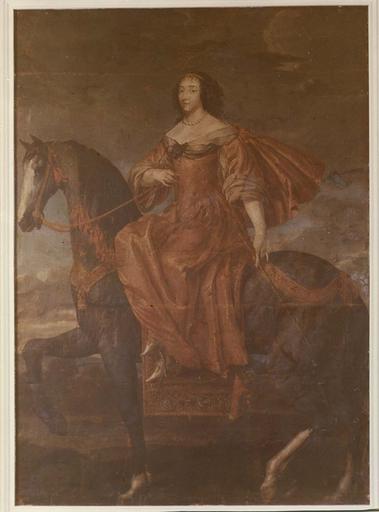 tableau : Portrait équestre de la duchesse de Villars, née Julienne-Hyppolite d'Estrées