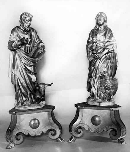 statuettes : Saint Luc, Saint Jean - © Ministère de la Culture (France), Médiathèque du patrimoine et de la photographie (objets mobiliers), tous droits réservés