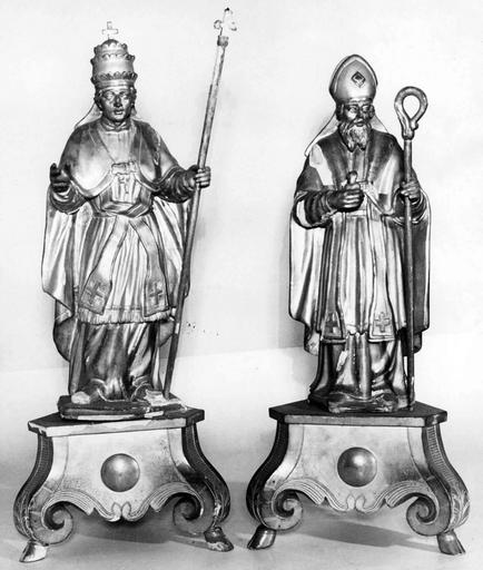statuettes : Saint Grégoire le Grand, Saint Augustin d'Hippone - © Ministère de la Culture (France), Médiathèque du patrimoine et de la photographie (objets mobiliers), tous droits réservés