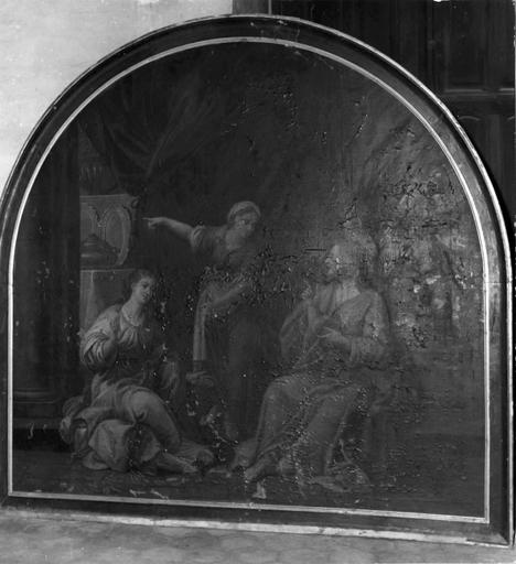 tableau : Jésus chez Marthe et Marie, déposé à la chapelle des fonds - © Ministère de la Culture (France), Médiathèque du patrimoine et de la photographie (objets mobiliers), tous droits réservés