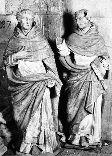 2 statues : Saint Dominique, Saint Thomas d'Aquin