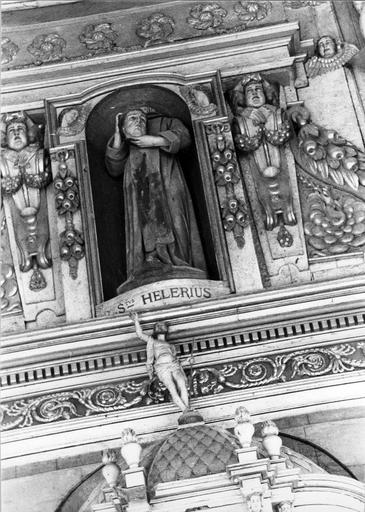 statue : saint Helerius, retable du choeur