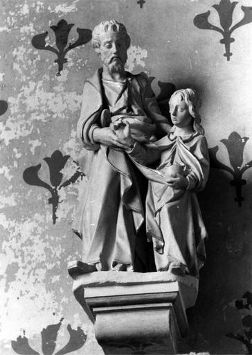 groupe sculpté : Saint Joseph et l'Enfant - © Ministère de la Culture (France), Médiathèque du patrimoine et de la photographie (objets mobiliers), tous droits réservés