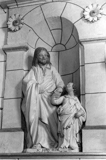 groupe sculpté : Saint Joachim et un enfant