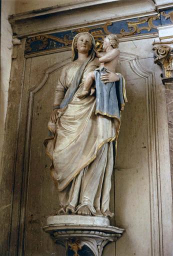 statue du retable latéral nord : Vierge à l'Enfant