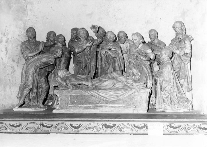 groupe sculpté : La Mort de la Vierge - © Ministère de la Culture (France), Médiathèque du patrimoine et de la photographie (objets mobiliers), tous droits réservés