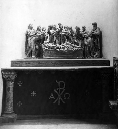 groupe sculpté : La Mort de la Vierge - © Ministère de la Culture (France), Médiathèque du patrimoine et de la photographie (objets mobiliers), tous droits réservés